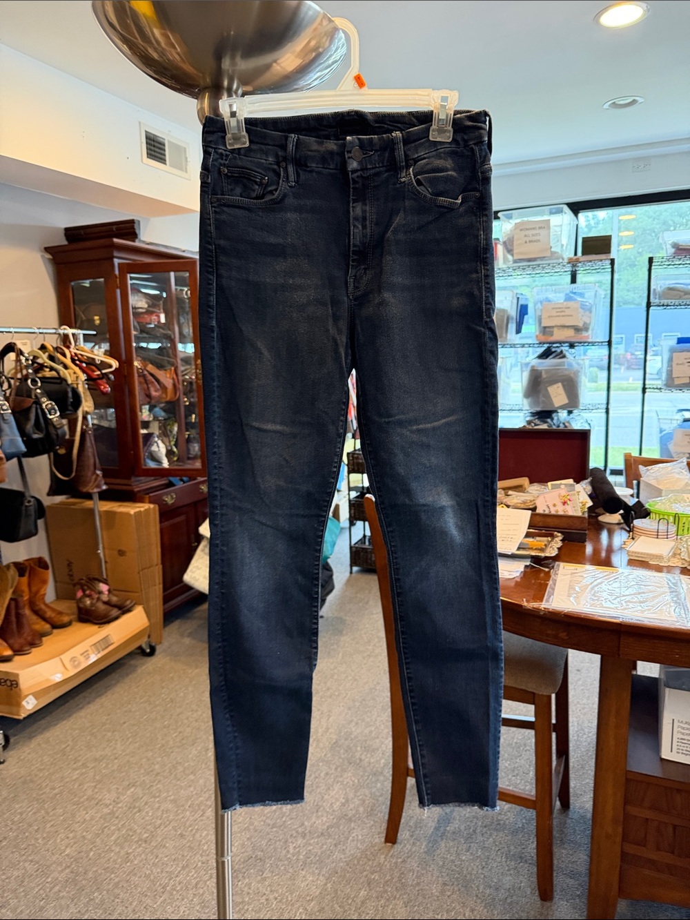 VTG Mother Jeans Size 28 High-Waisted Looker Ankle Fray — Last Call Wash